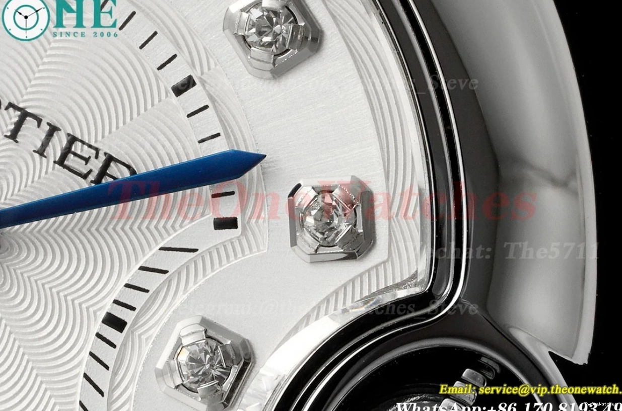 Cartier AF SS Ballon Quartz 33mm Dia De SS Bleu White 0131